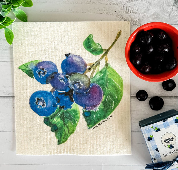 Cherry or Blueberry Swedish Dishcloths